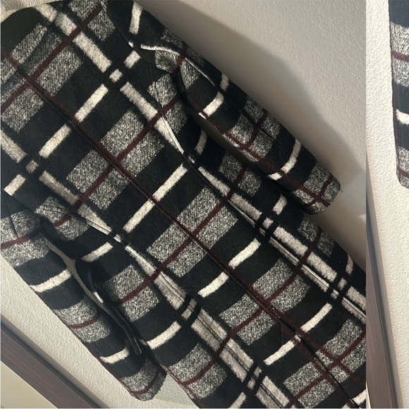 RACHEL Rachel Roy Plaid Wool Winter Coat - Picture 8 of 10